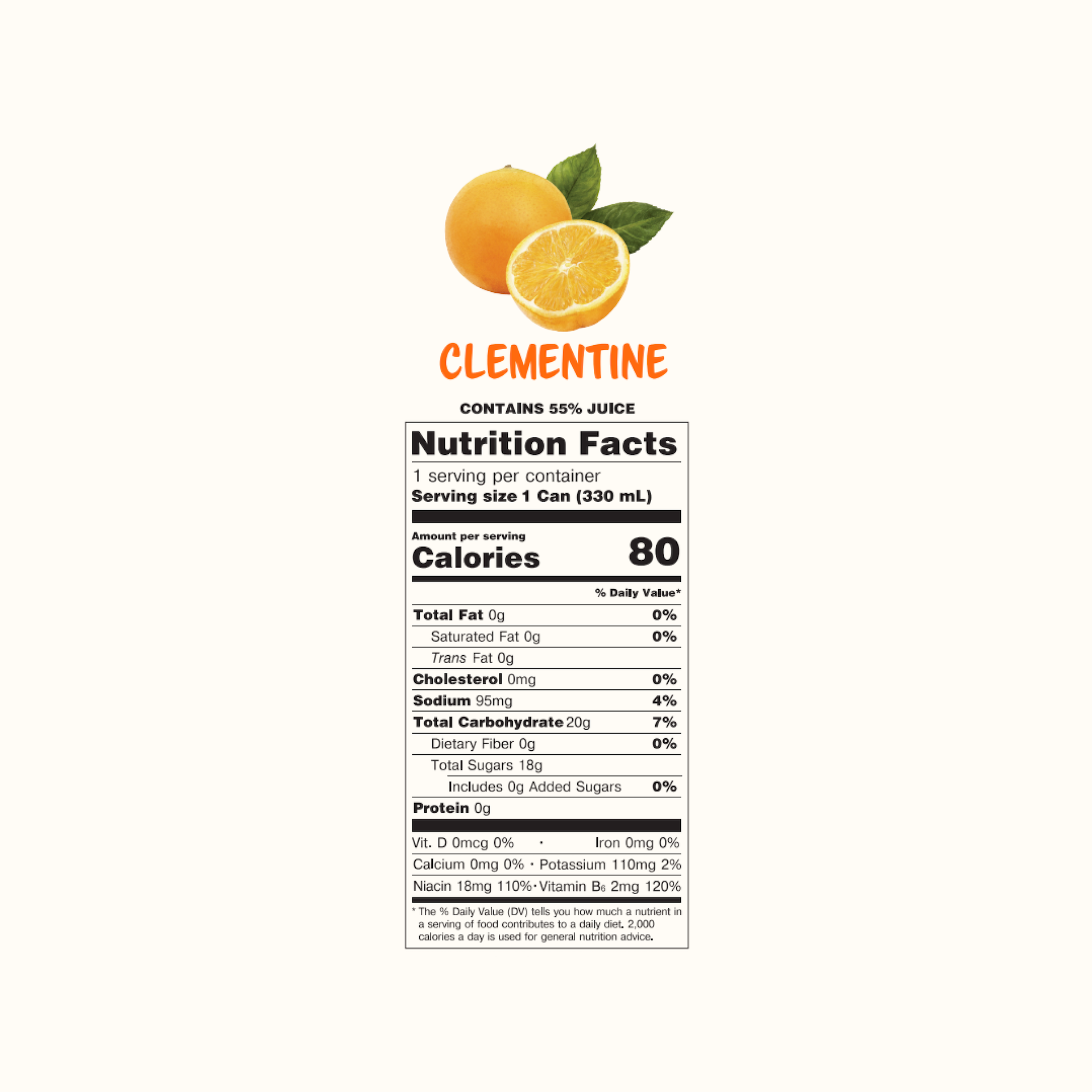 Clementine Sparkling Juice